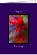 Happy Birthday Floral Flowers Abstract Photograph card