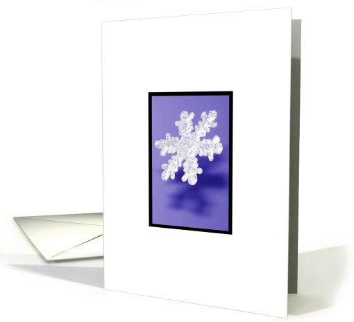 Christmas Snowflake Holiday Purple Snow Modern Photography card