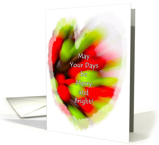 Christmas Heart Modern Abstract Merry and Bright Kids Children card