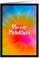 Hippie Holidays Christmas tie dye retro sixties card