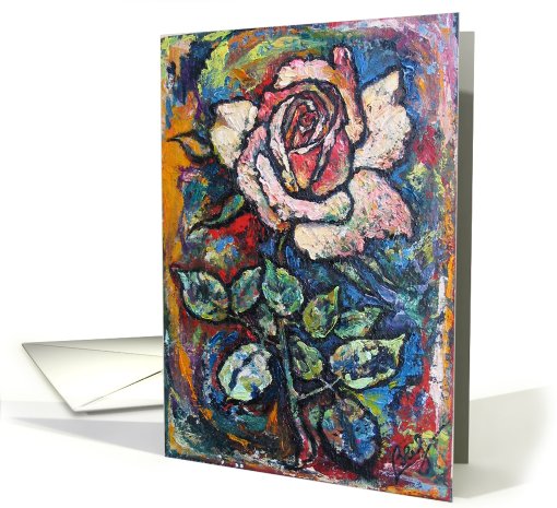 Happy Birthday Single Rose card (810795)