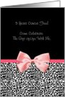 Breast Cancer 5 Year Survivor Party Invitation Trendy Pink Ribbon card