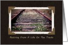 Railroad Retirement Party Invitation Abandoned Railroad Tracks card