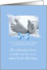 Great Niece Baby Shower Congratulations Boy Baby Feet Printed Bow card