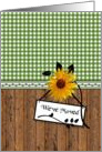 Sunflower Moving Announcement Rustic Country Style We Have Moved card