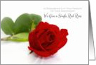 Anniversary Remembrance of Parents With Single Red Rose card