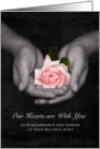 Remembrance Anniversary Loss of Aunt Pink Rose In Hands card