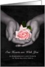 Remembrance Anniversary Loss of Niece Pink Rose In Hands card