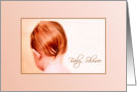 Baby Shower Invitation - Precious Peach Colored Baby In Bath card