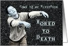 Boy’s Sleepover Invitation - Bored to Death - Humorous card