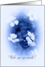 SIDS - Loss of Baby Sympathy - Blue Flowers card