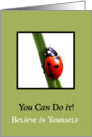 Believe In Yourself - You Can Do It - Ladybug card
