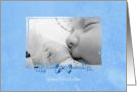 First Son Newborn Congratulations Blue Ribbon card