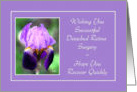 Detached Retina Surgery - Quick Recovery - Iris Flower card