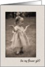 Be My Flower Girl - Little Girl In A Vintage Victorian Princess Dress card