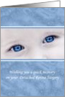 Wishing You Quick Recovery On Detached Retina Surgery Blue Eyes card