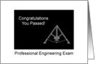 Congratulations On Passing Professional Engineering Exam Protractor card