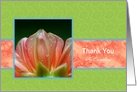 Customizable Thank You Vibrant Orange Flower Petals card