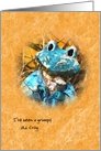 Cute Little Frog Prince - Let’s Kiss And Make Up - Customizable Text card