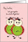 Cute Little Ladybugs Let’s Get Together For A Girl’s Night Out card