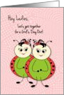 Cute Little Ladybugs Let’s Get Together For A Girl’s Day Out card