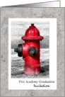 Fire Academy Graduation Invitation Red Fire Hydrant card