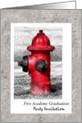 Fire Academy Graduation Party Invitation Red Fire Hydrant card