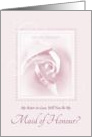Will You Be My Maid Of Honour, My Sister In Law, Pink Bridal Rose card