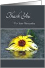 Thank You For Your Sympathy, Yellow Daisy Mirror Reflection In Rain card