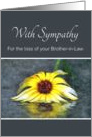 Sympathy, Loss of Brother In Law, Condolences, Yellow Flower In Rain card