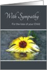 Sympathy For Loss Of Child, Condolences, Yellow Flower In Rain card