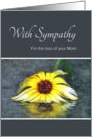 Sympathy For Loss Of Mom, Condolences, Yellow Flower In Rain card