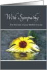 Sympathy For Loss Of Mother In Law, Condolences, Yellow Flower In Rain card