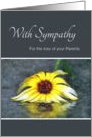 Sympathy For Loss Of Parents, Condolences, Yellow Flower In Rain card