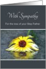 Sympathy For Loss Of Step Father, Condolences, Yellow Flower In Rain card