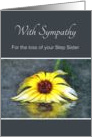 Sympathy For Loss Of Step Sister, Condolences, Yellow Flower In Rain card