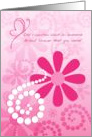Cute Thank You Bridal Shower Host Girly Pink Retro Flowers card