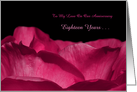 18th Wedding Anniversary For Spouse, Pink Rose Petals, Eighteen Years card