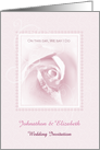 Romantic Pink Bridal Rose Customizable Wedding Invitation card