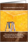 Renovations Complete Housewarming Party Invitation Painter’s Ladder card