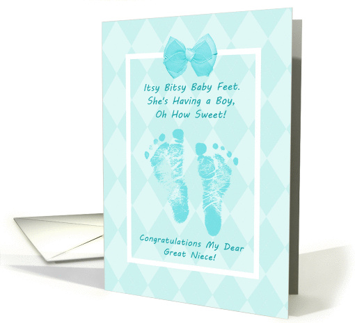Great Niece Baby Shower Congratulations Blue Baby... (1056805)
