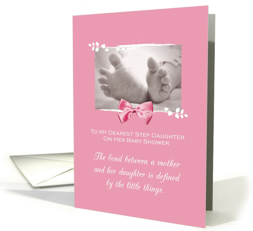 Step Daughter Baby Shower Congratulations Girl Baby Feet... (1058143)
