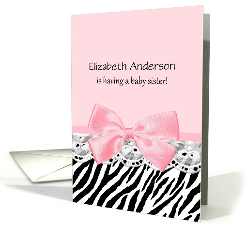 Chic Pink and Black Zebra Print Baby Shower Invitation... (1231684)