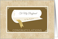 Classy Graduation Congratulations With Diploma For Boyfriend card