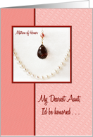 Aunt - Be My Matron of Honor? - String of Pearls card