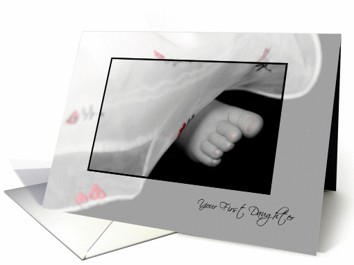 Congratulations - First Daughter - Baby Feet card (827255)