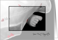 Congratulations - First Daughter - Baby Feet card