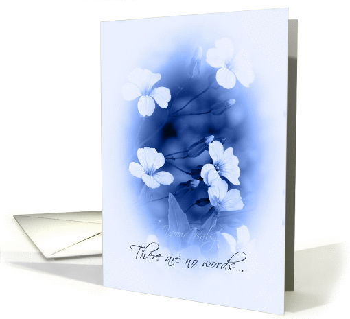 SIDS - Loss of Baby Sympathy - Blue Flowers card (827657)