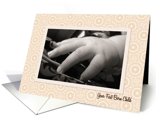 Congratulations - First Born Child - Baby's Hand card (828970)