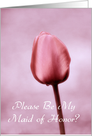 Maid of Honor - Pink Tulip card